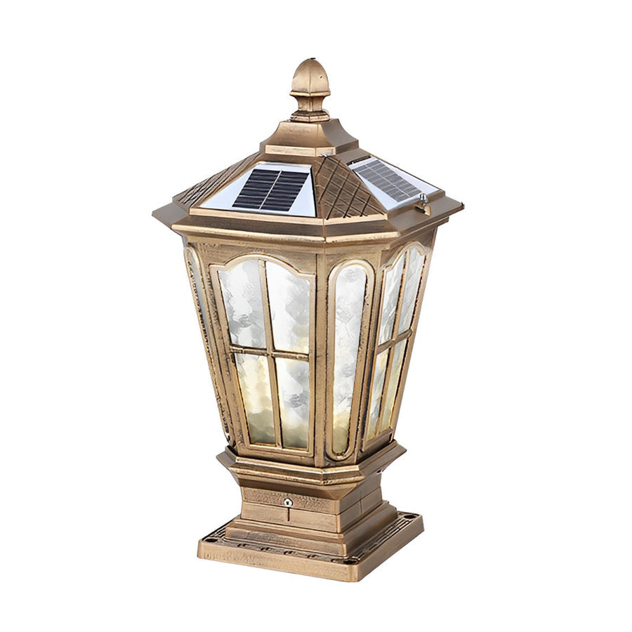 Classic solar outdoor post lantern light by BROKLEN – view 14