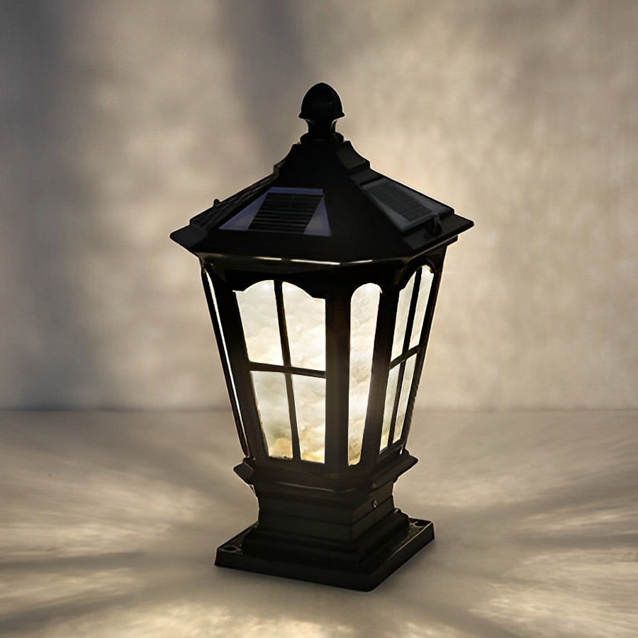 Classic solar outdoor post lantern light by BROKLEN – view 13