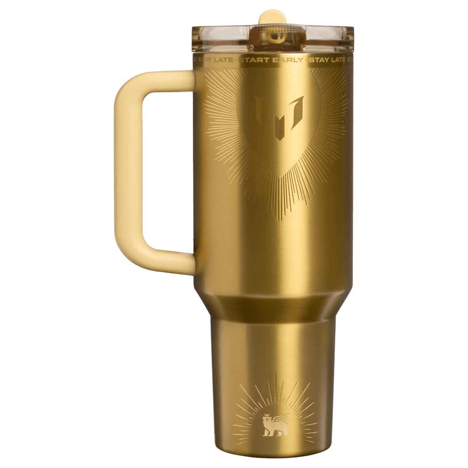 Golden Radiance 40oz Tumbler - metallic gold tumbler, view 2