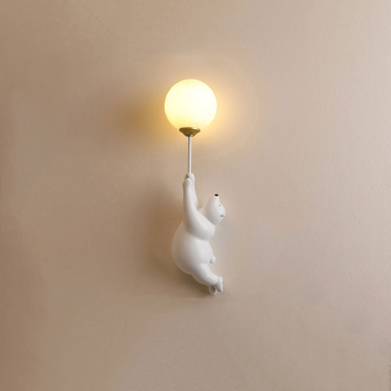 Cute bear holding balloon wall lamp for kids room by BROKLEN – view 4