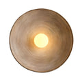 Retro Japandi round resin wall light with concentric rings by BROKLEN