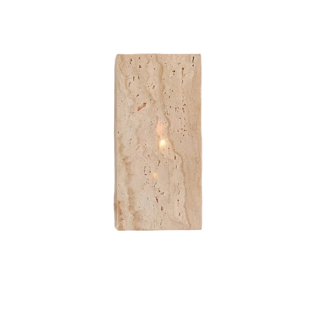 Japandi travertine up and down wall light for indoor and outdoor use by BROKLEN – view 2