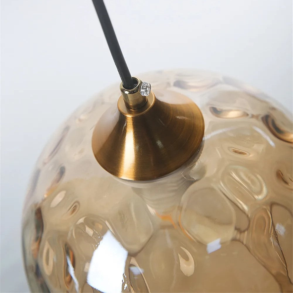Modern glass globe LED pendant light in Nordic colours by BROKLEN – view 15