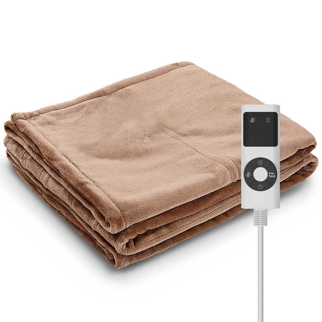 Electric heated teddy fleece blanket with 9 heat settings by BROKLEN – view 13