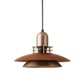 Walnut layered tiered pendant light by BROKLEN – view 6