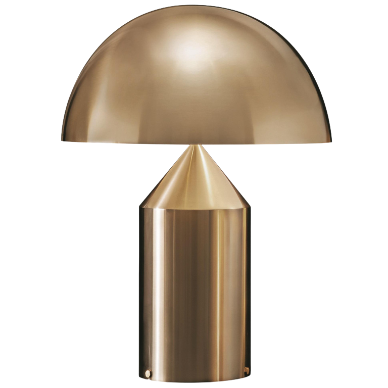 Nordic sculptural table lamp in gold and black by BROKLEN
