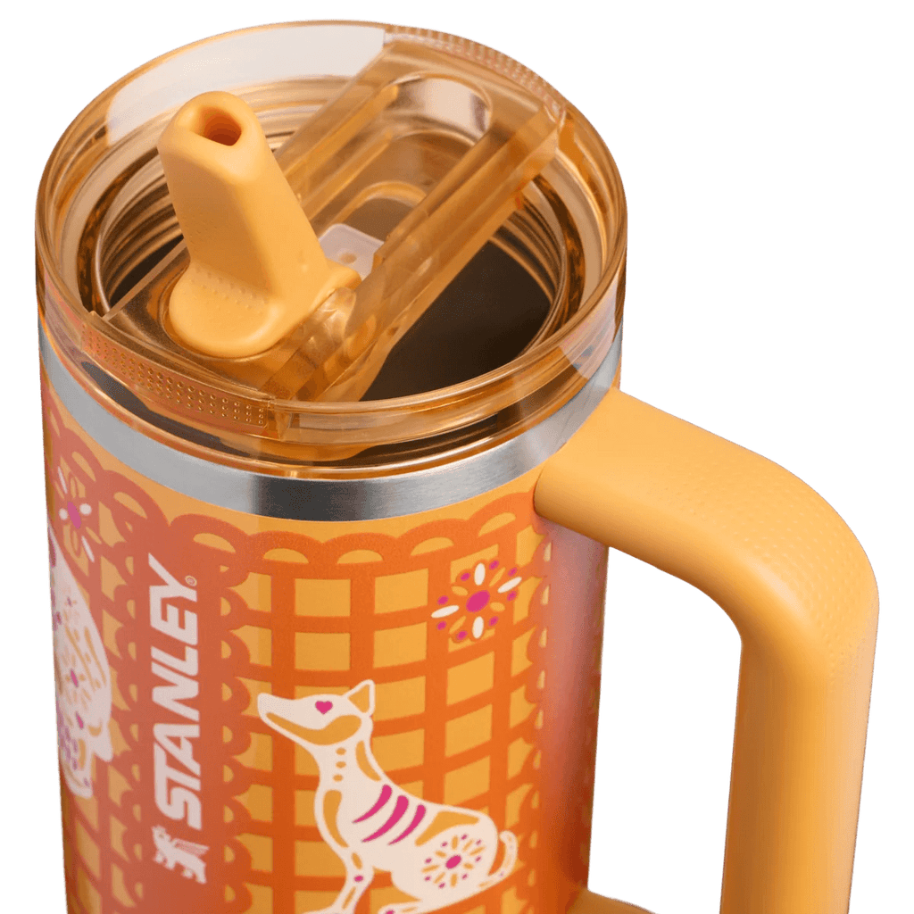 Golden Fiesta Tumbler - orange insulated tumbler, view 3