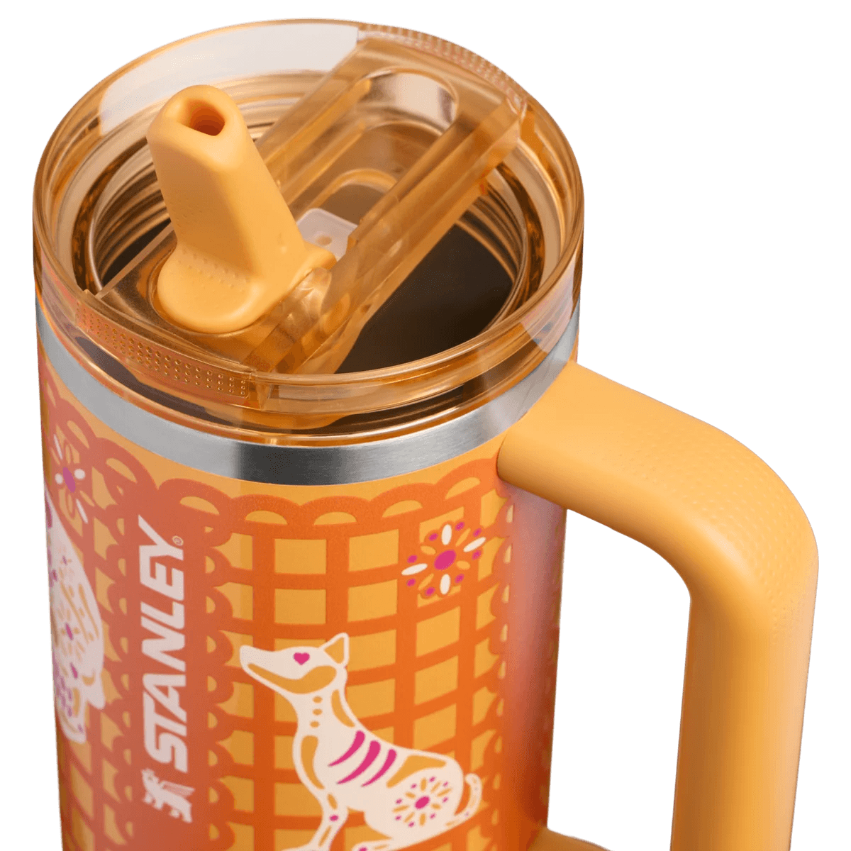 Golden Fiesta Tumbler - orange insulated tumbler, view 3