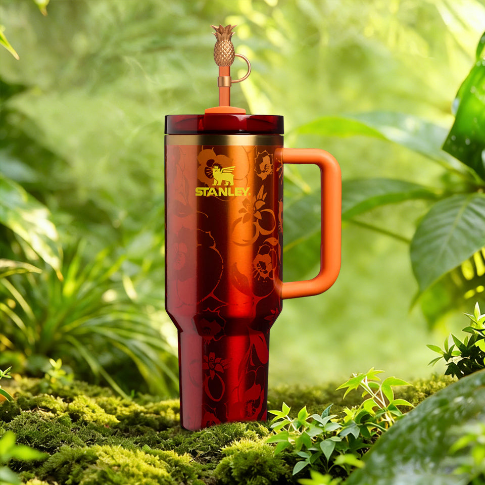 Sunset Bloom Tumbler - tropical floral tumbler, view 2
