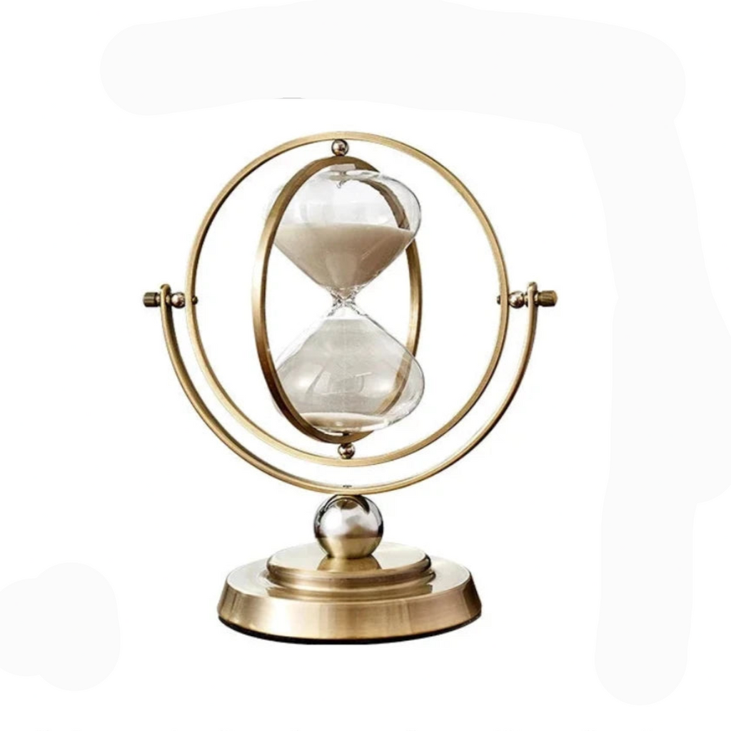 Hourglass sand timer in a circular metal frame by BROKLEN – view 10