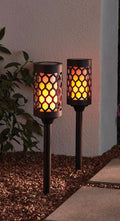 Solar flame effect garden torch lights set of 2 by BROKLEN