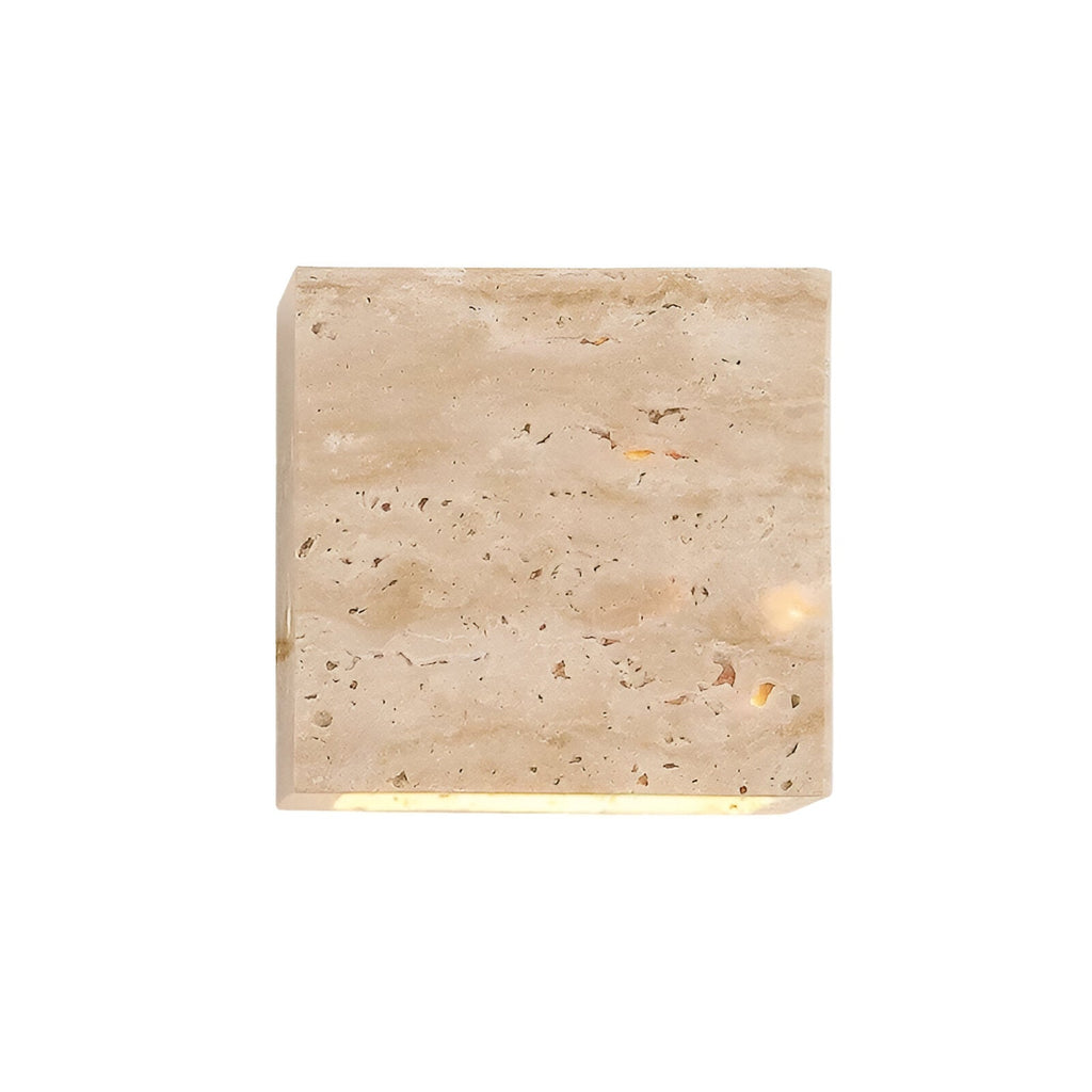 Japandi travertine up and down wall light for indoor and outdoor use by BROKLEN