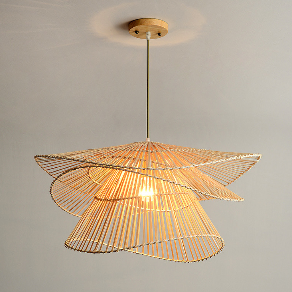 Organic woven rattan pendant light by BROKLEN – view 5