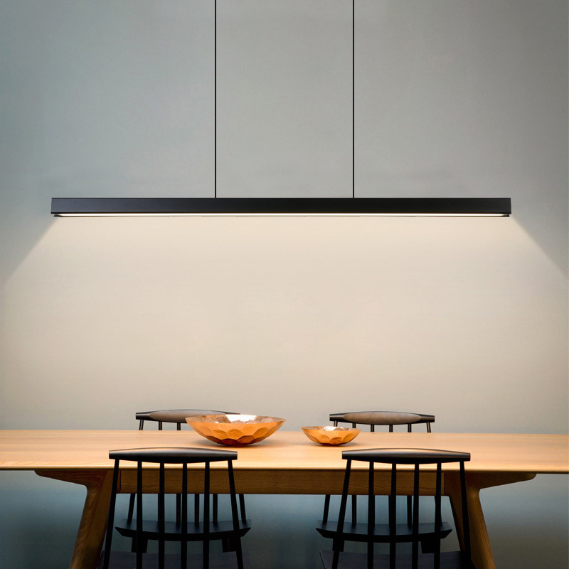 Minimalist linear Scandi beam pendant light by BROKLEN