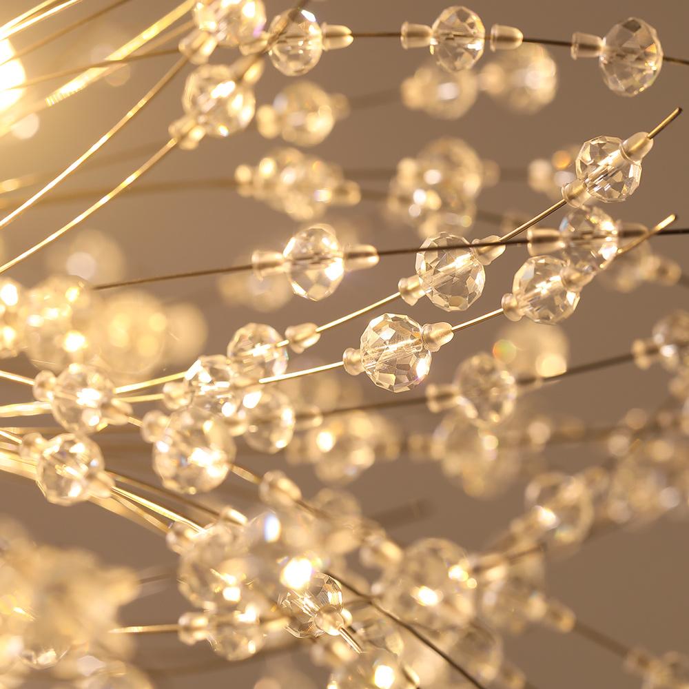 8-light crystal Sputnik chandelier in brass and chrome by BROKLEN – view 11