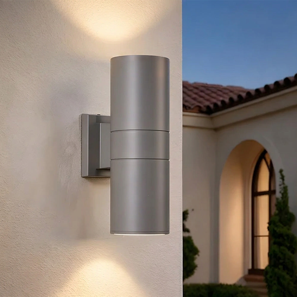 Modern cylindrical IP65 up and down LED outdoor wall light by BROKLEN – view 11