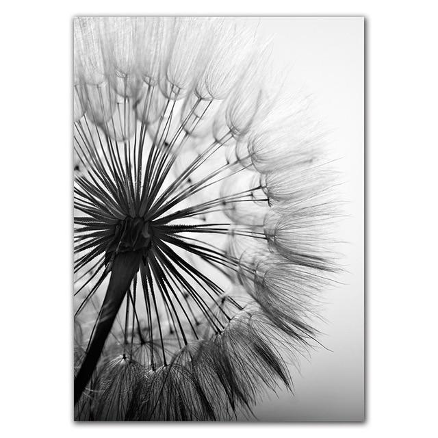 Black and white dandelion botanical wall art print by BROKLEN – view 5