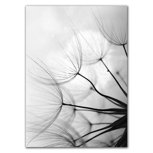 Black and white dandelion botanical wall art print by BROKLEN – view 6