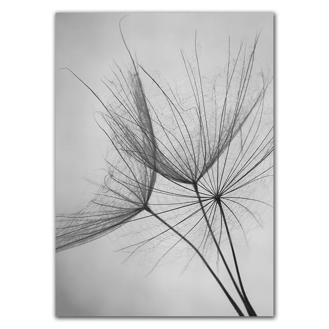 Black and white dandelion botanical wall art print by BROKLEN – view 7