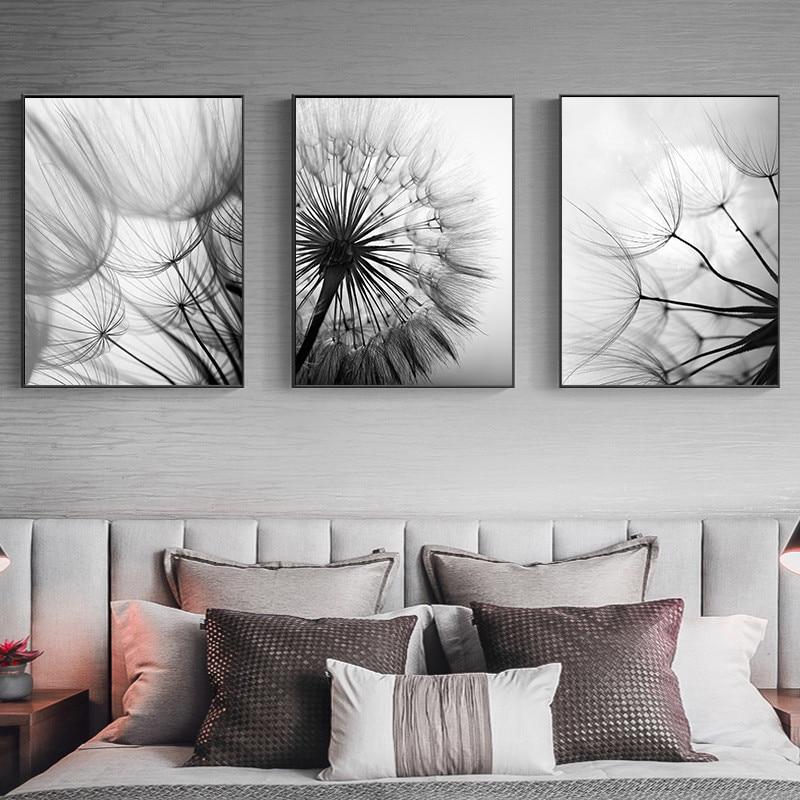 Black and white dandelion botanical wall art print by BROKLEN – view 4