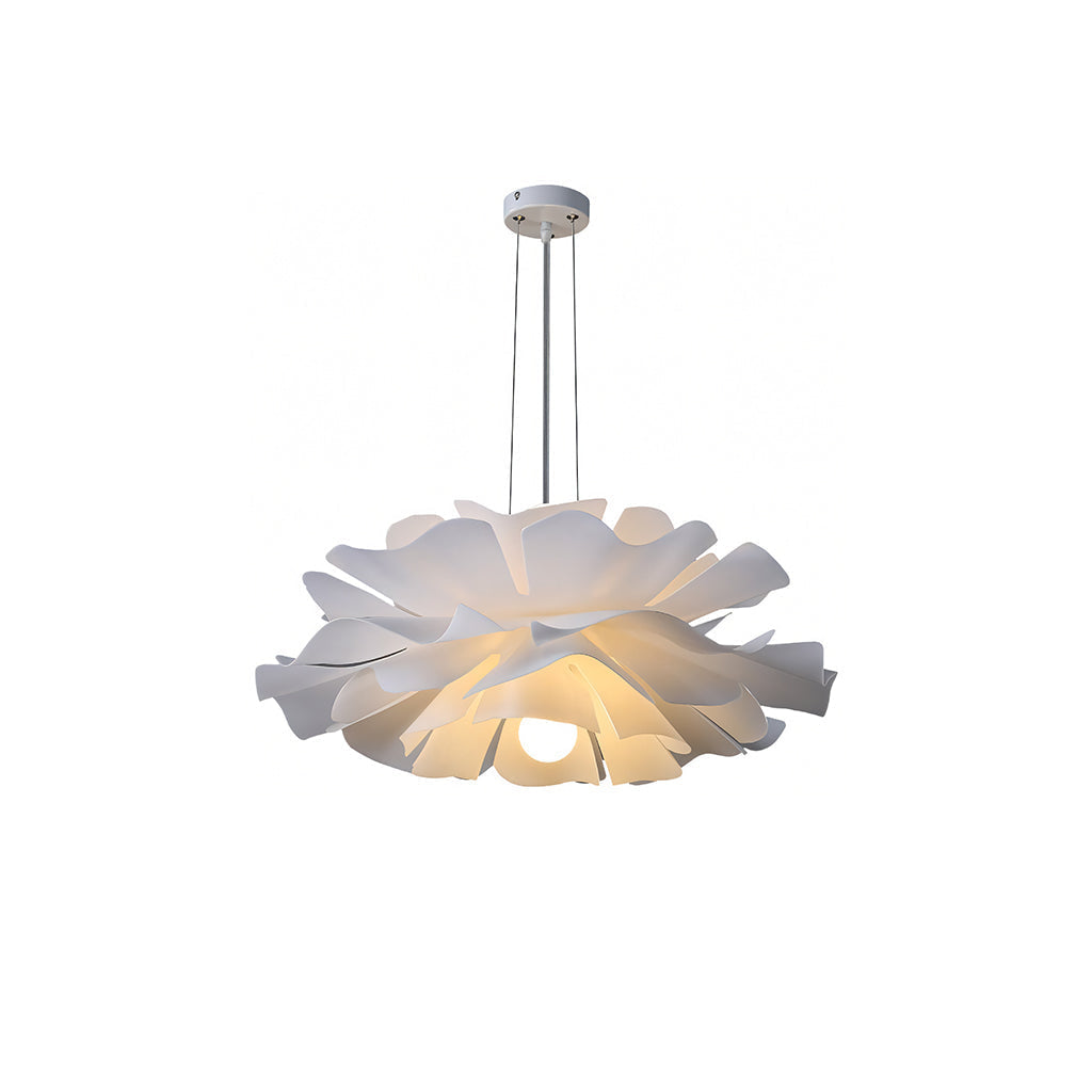 White metal lotus flower pendant light in Nordic style by BROKLEN – view 20