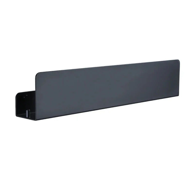 Matte aluminium bathroom wall shelf with side hooks by BROKLEN – view 7