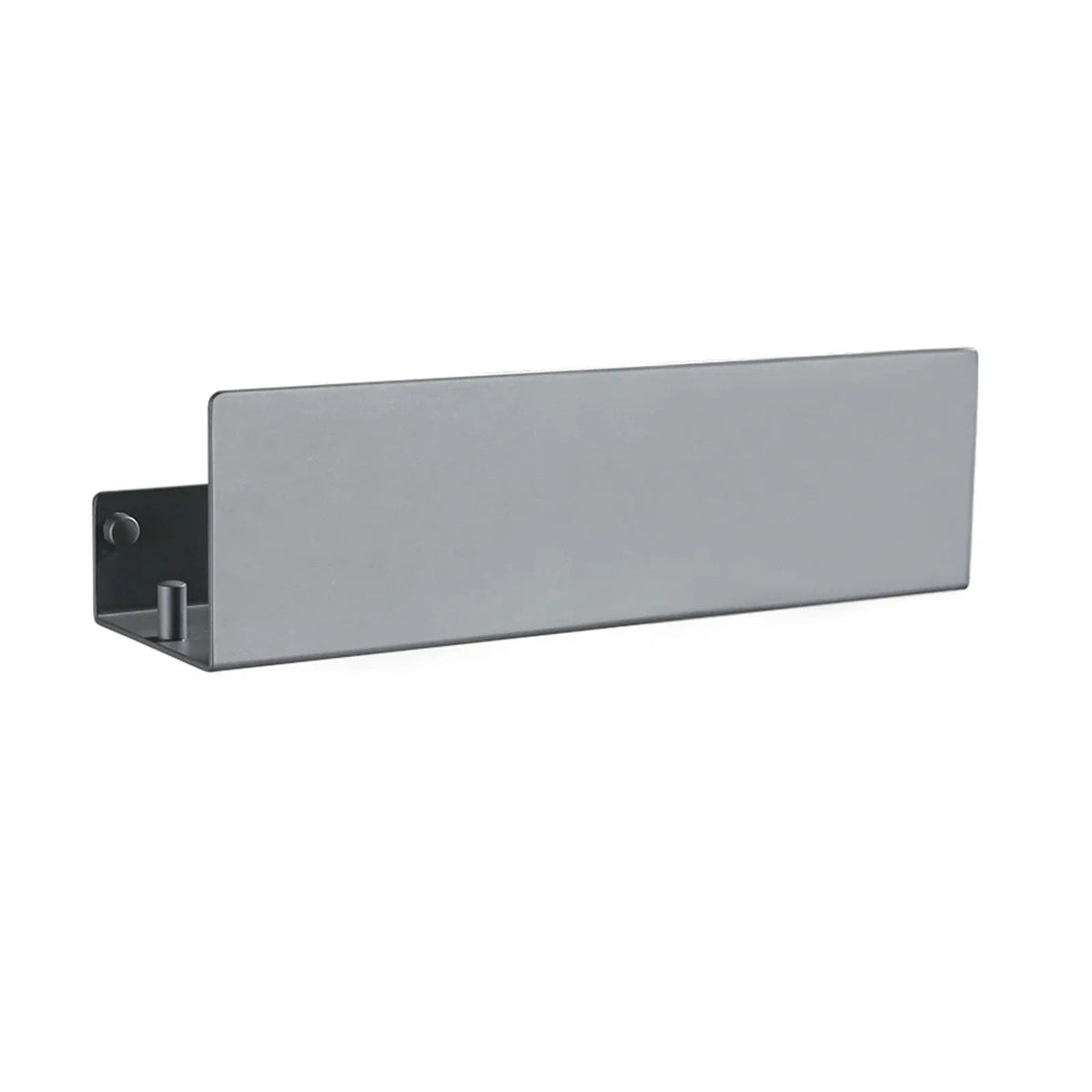 Matte aluminium bathroom wall shelf with side hooks by BROKLEN – view 12