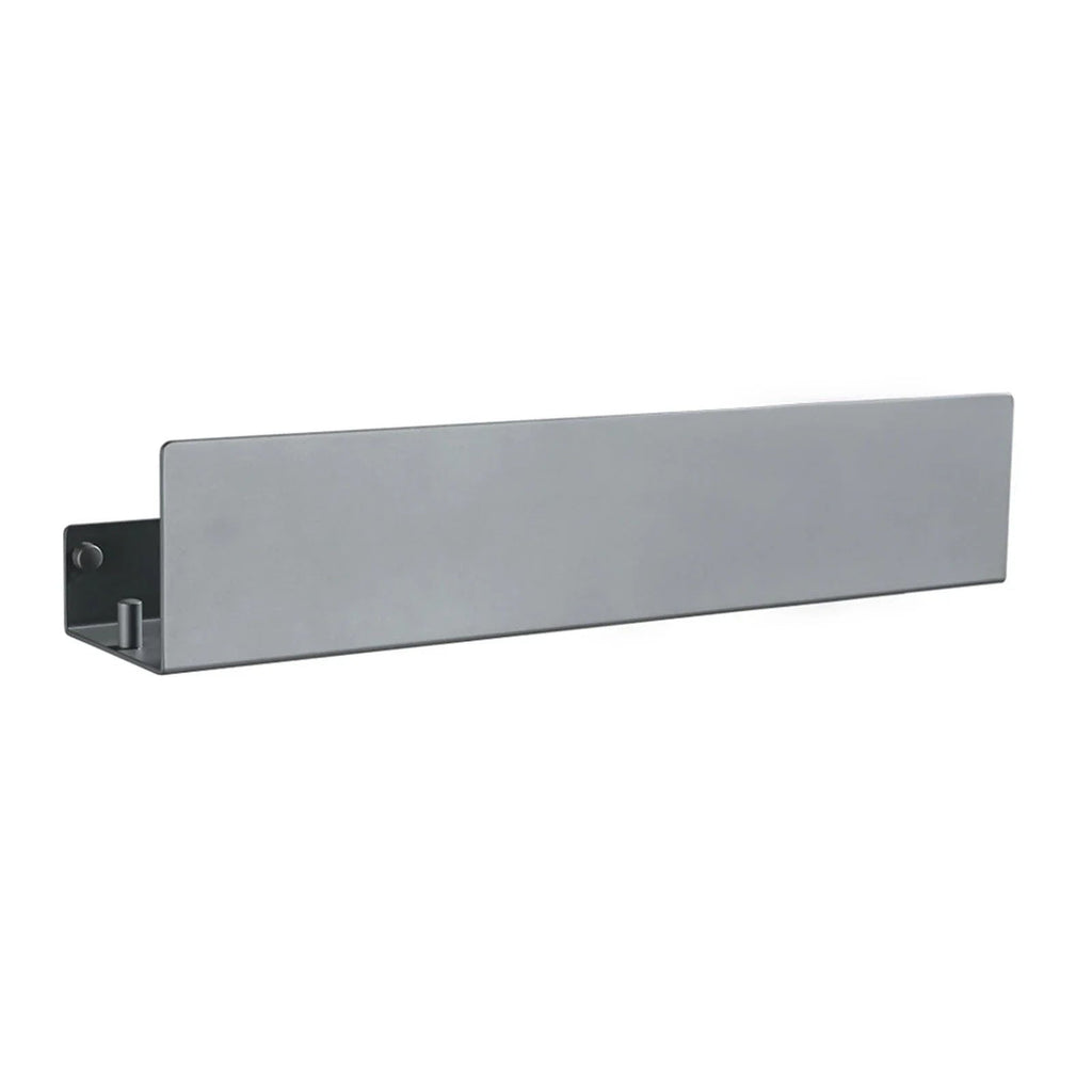 Matte aluminium bathroom wall shelf with side hooks by BROKLEN – view 14