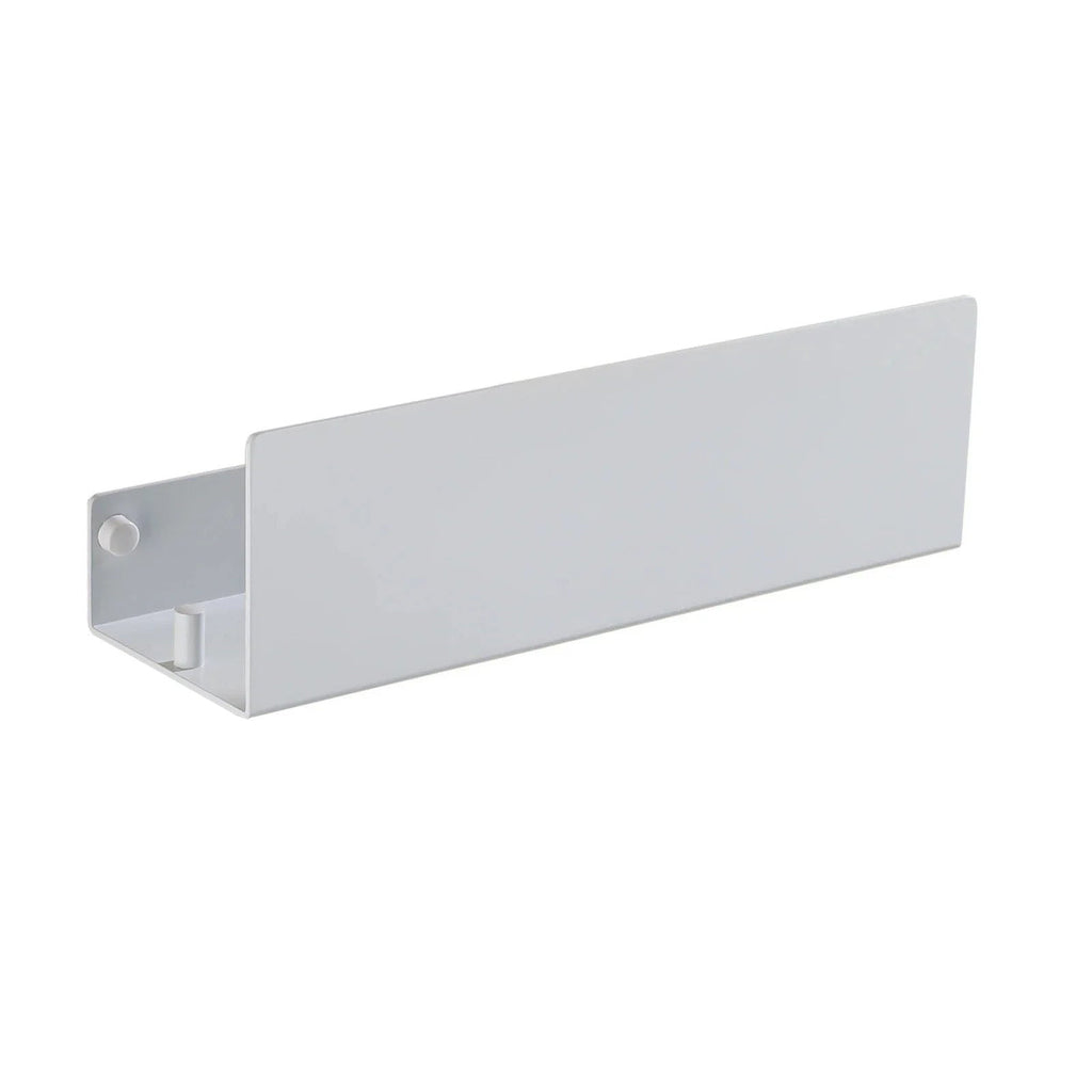 Matte aluminium bathroom wall shelf with side hooks by BROKLEN – view 9