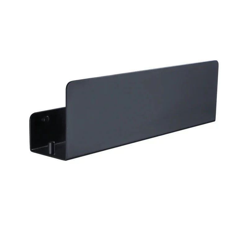 Matte aluminium bathroom wall shelf with side hooks by BROKLEN – view 6