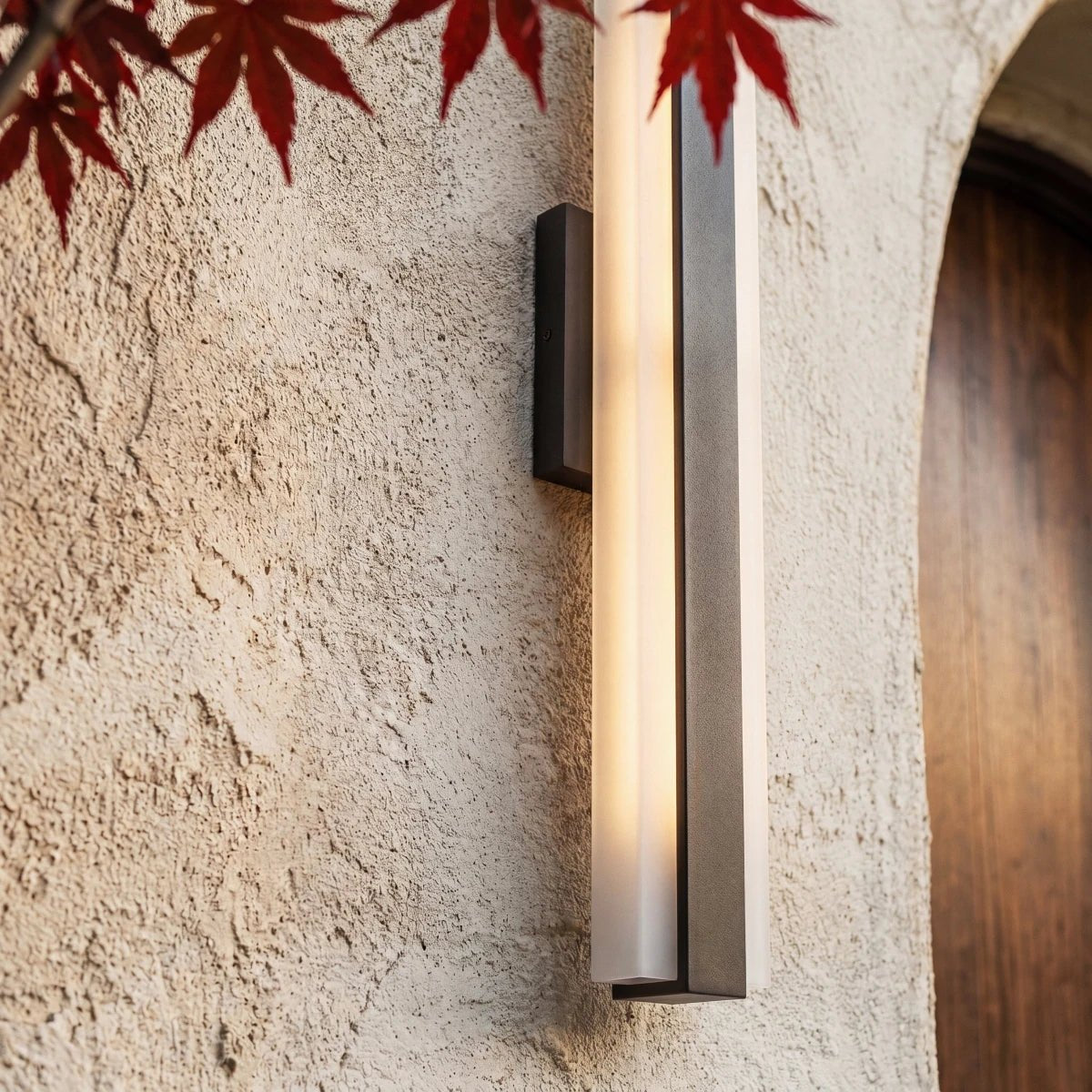 Modern linear LED outdoor wall light with remote control by BROKLEN – view 8