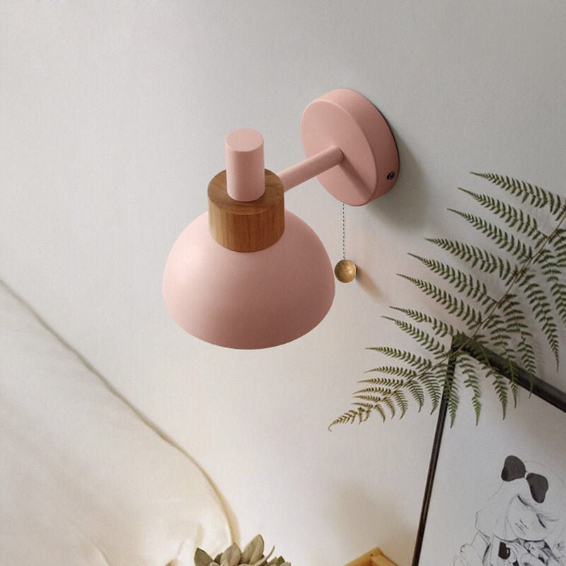 Nordic colour-block wall lamp with pull-cord switch by BROKLEN – view 9