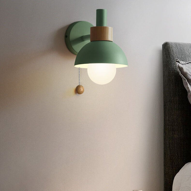 Nordic colour-block wall lamp with pull-cord switch by BROKLEN – view 5