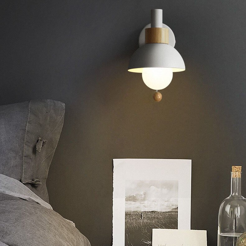 Nordic colour-block wall lamp with pull-cord switch by BROKLEN – view 8