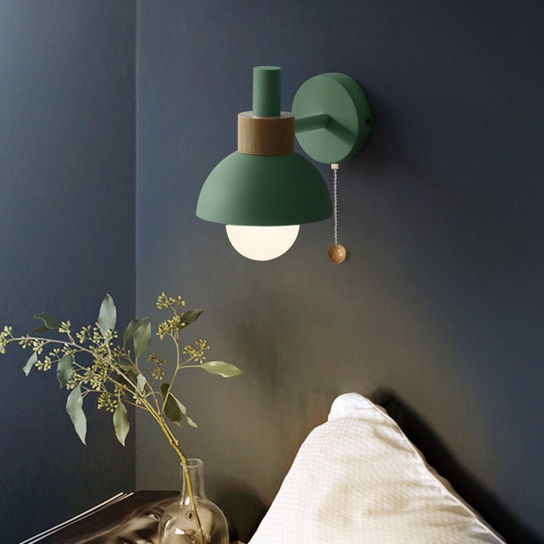 Nordic colour-block wall lamp with pull-cord switch by BROKLEN – view 6
