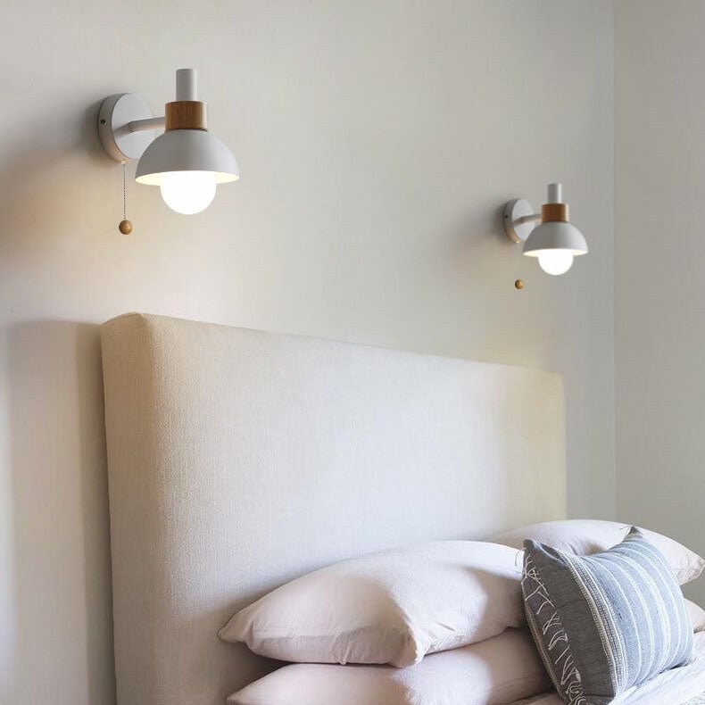 Nordic colour-block wall lamp with pull-cord switch by BROKLEN – view 10