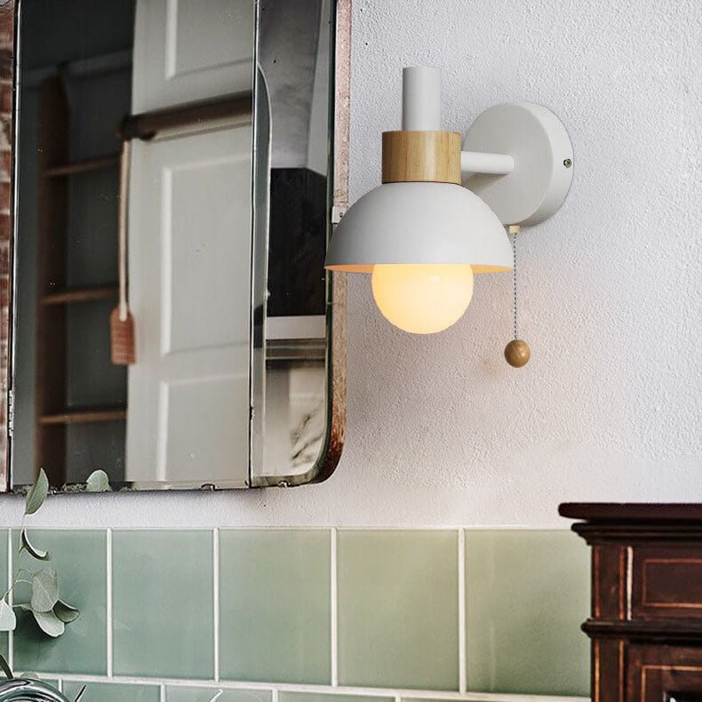 Nordic colour-block wall lamp with pull-cord switch by BROKLEN – view 12