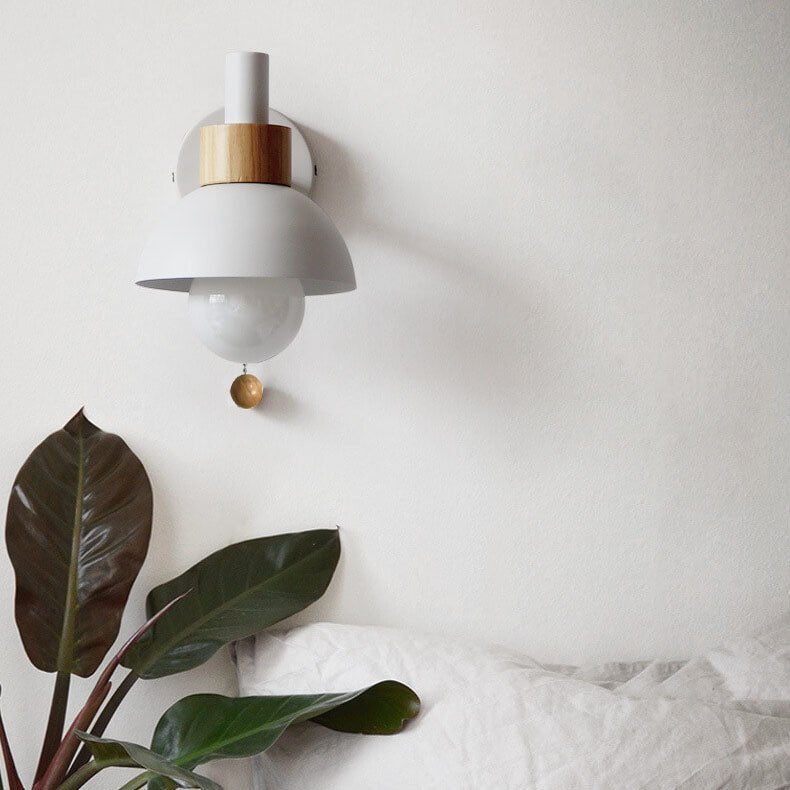 Nordic colour-block wall lamp with pull-cord switch by BROKLEN – view 13