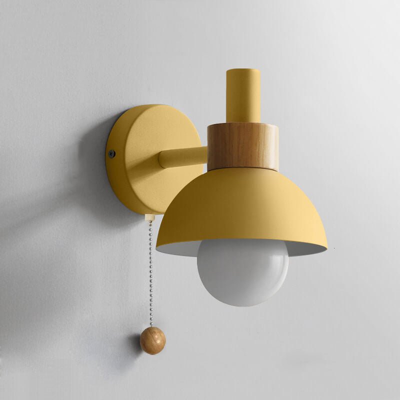 Nordic colour-block wall lamp with pull-cord switch by BROKLEN – view 15