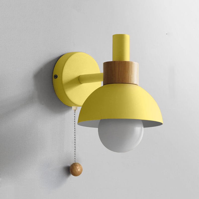 Nordic colour-block wall lamp with pull-cord switch by BROKLEN – view 16