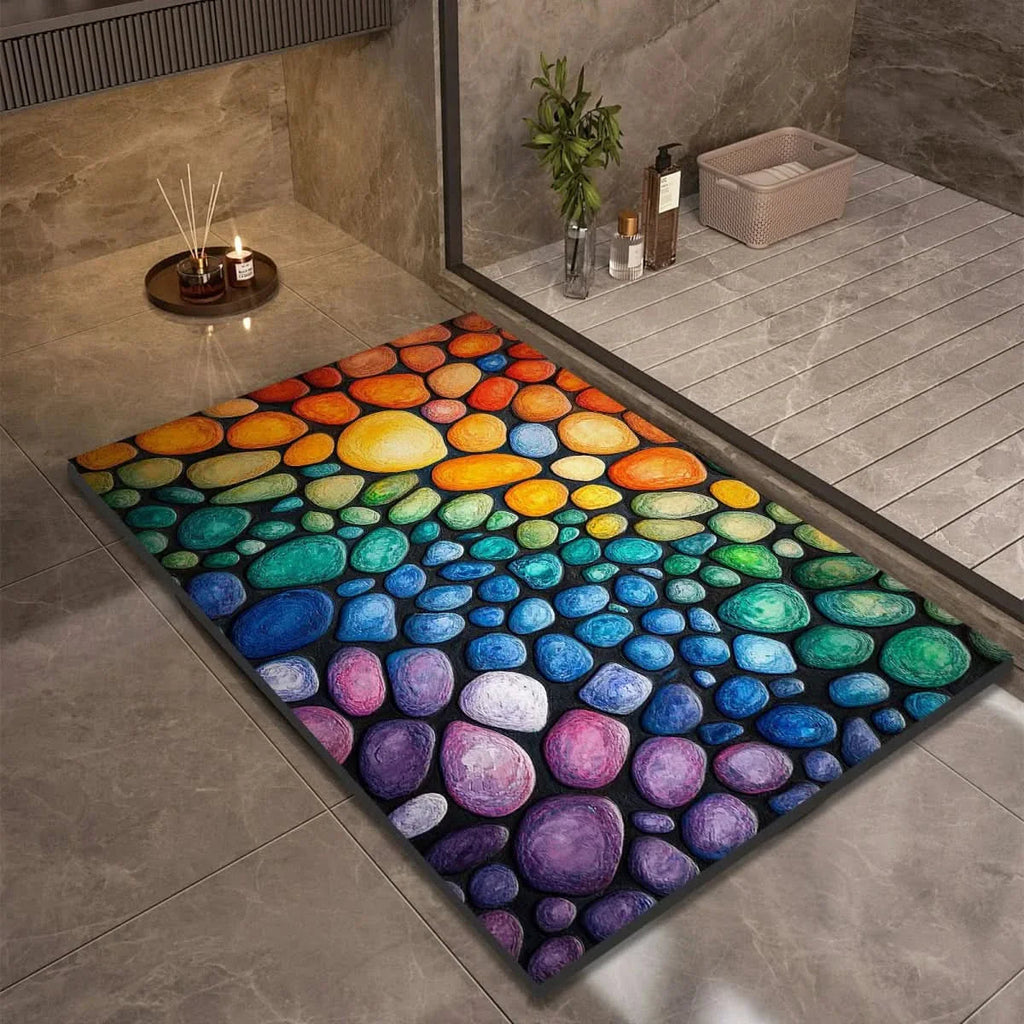 Stone look quick dry non-slip diatomite bath mat by BROKLEN – view 11