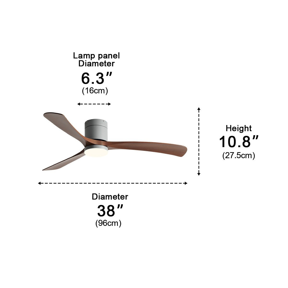 Minimalist ceiling fan with integrated LED light by BROKLEN – view 14