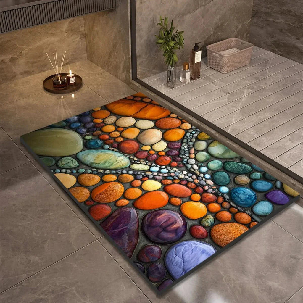 Stone look quick dry non-slip diatomite bath mat by BROKLEN – view 15