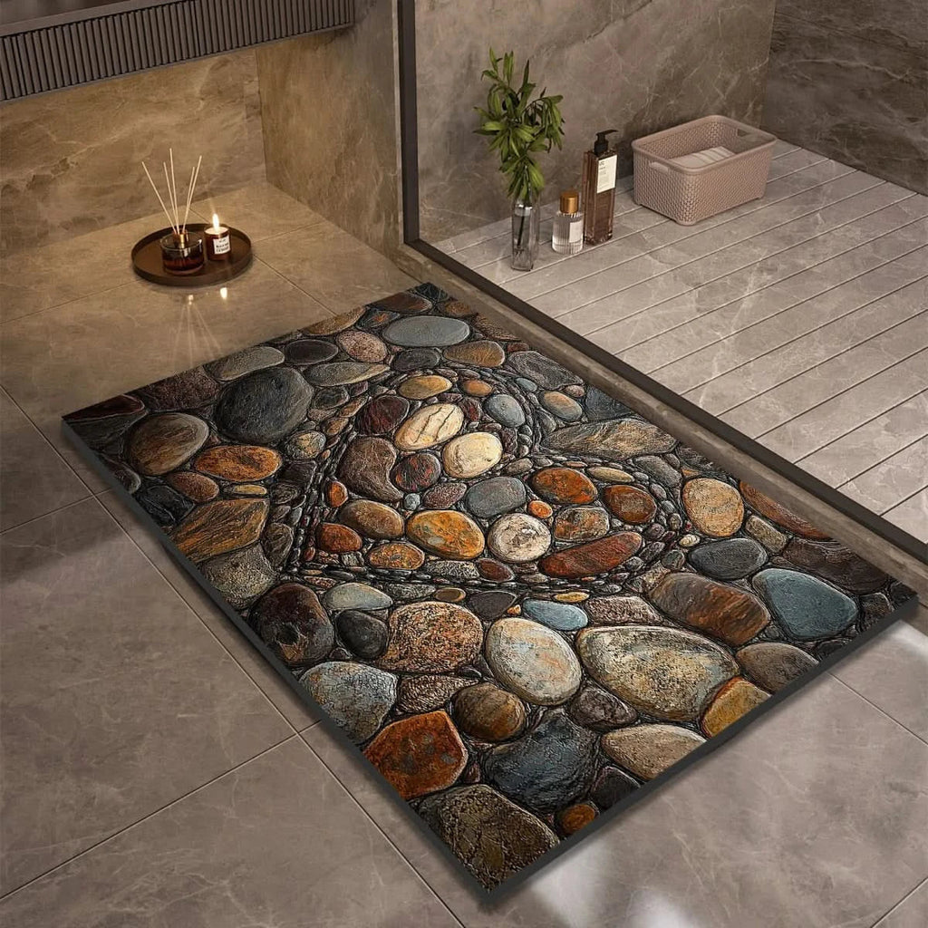 Stone look quick dry non-slip diatomite bath mat by BROKLEN – view 17