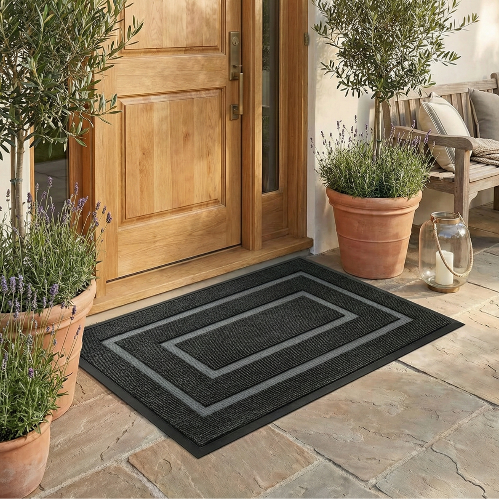 Non-slip rubber backed entrance door mat by BROKLEN