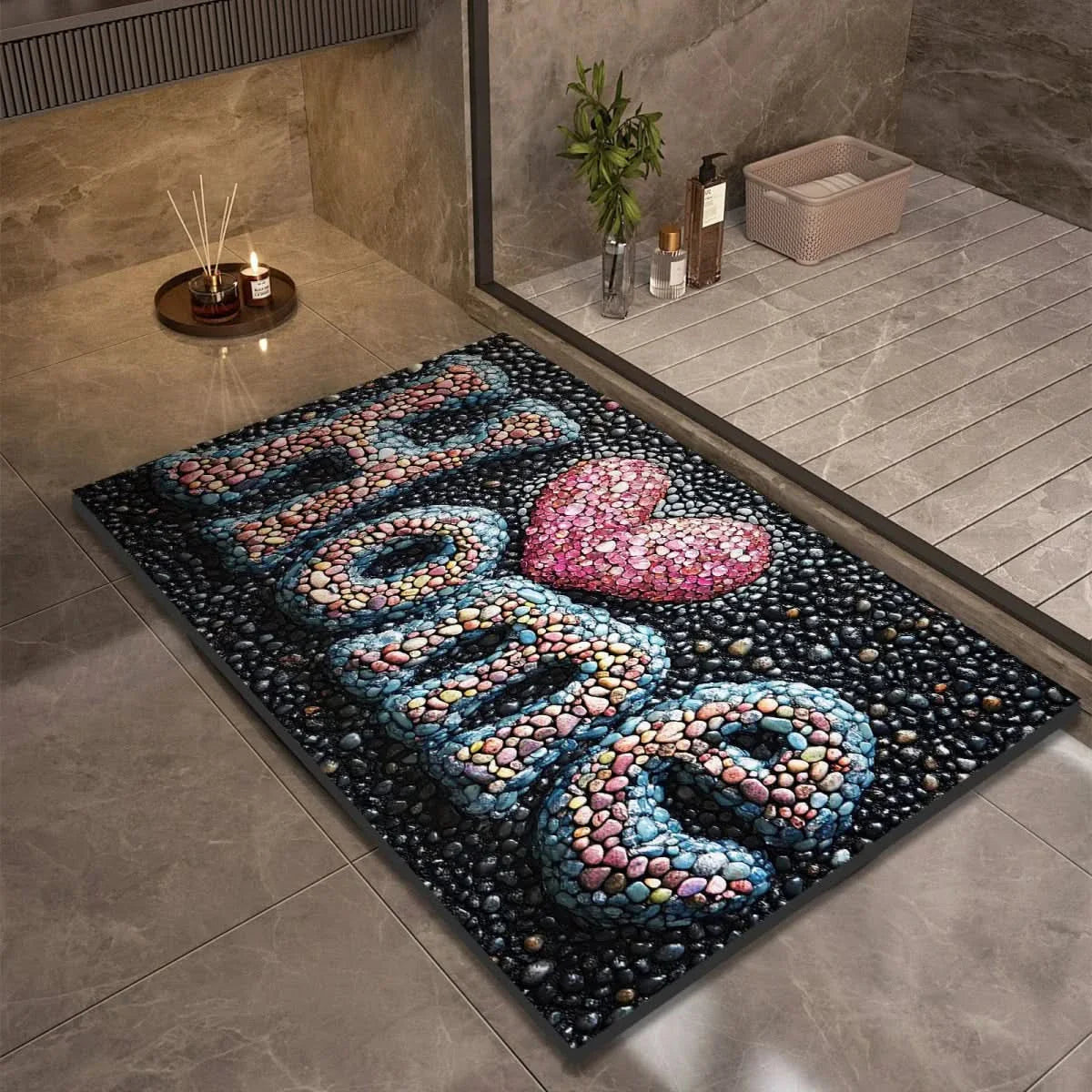 Stone look quick dry non-slip diatomite bath mat by BROKLEN – view 22