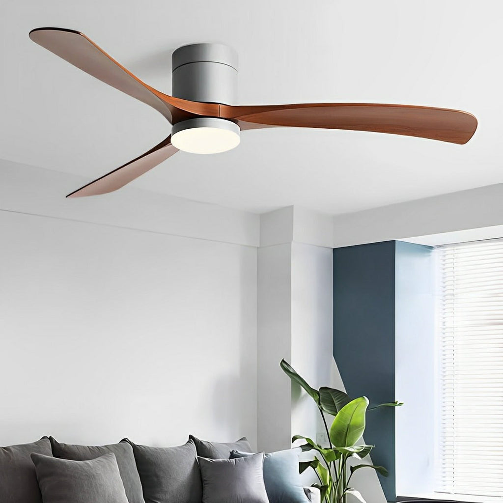 Minimalist ceiling fan with integrated LED light by BROKLEN – view 3