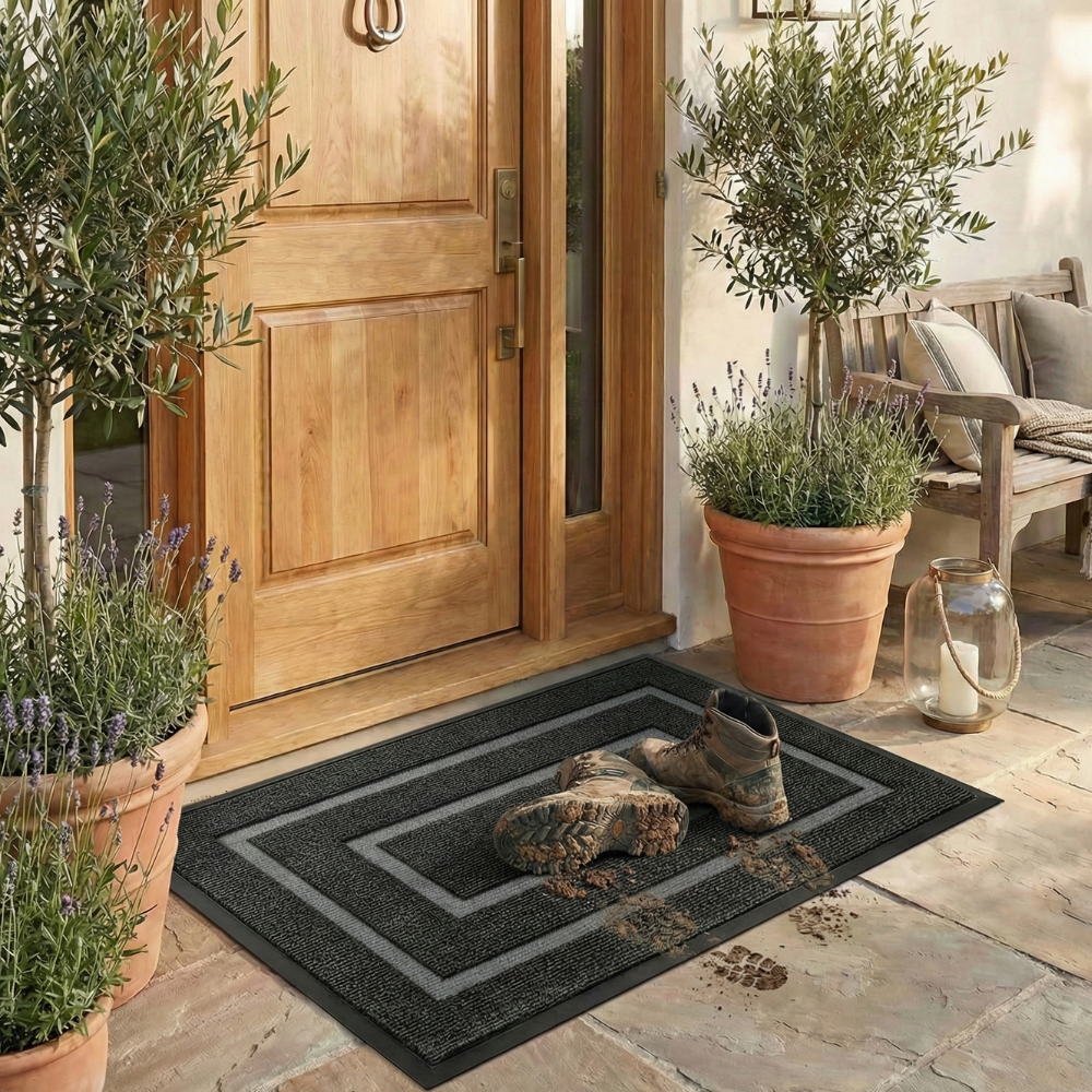Non-slip rubber backed entrance door mat by BROKLEN – view 3