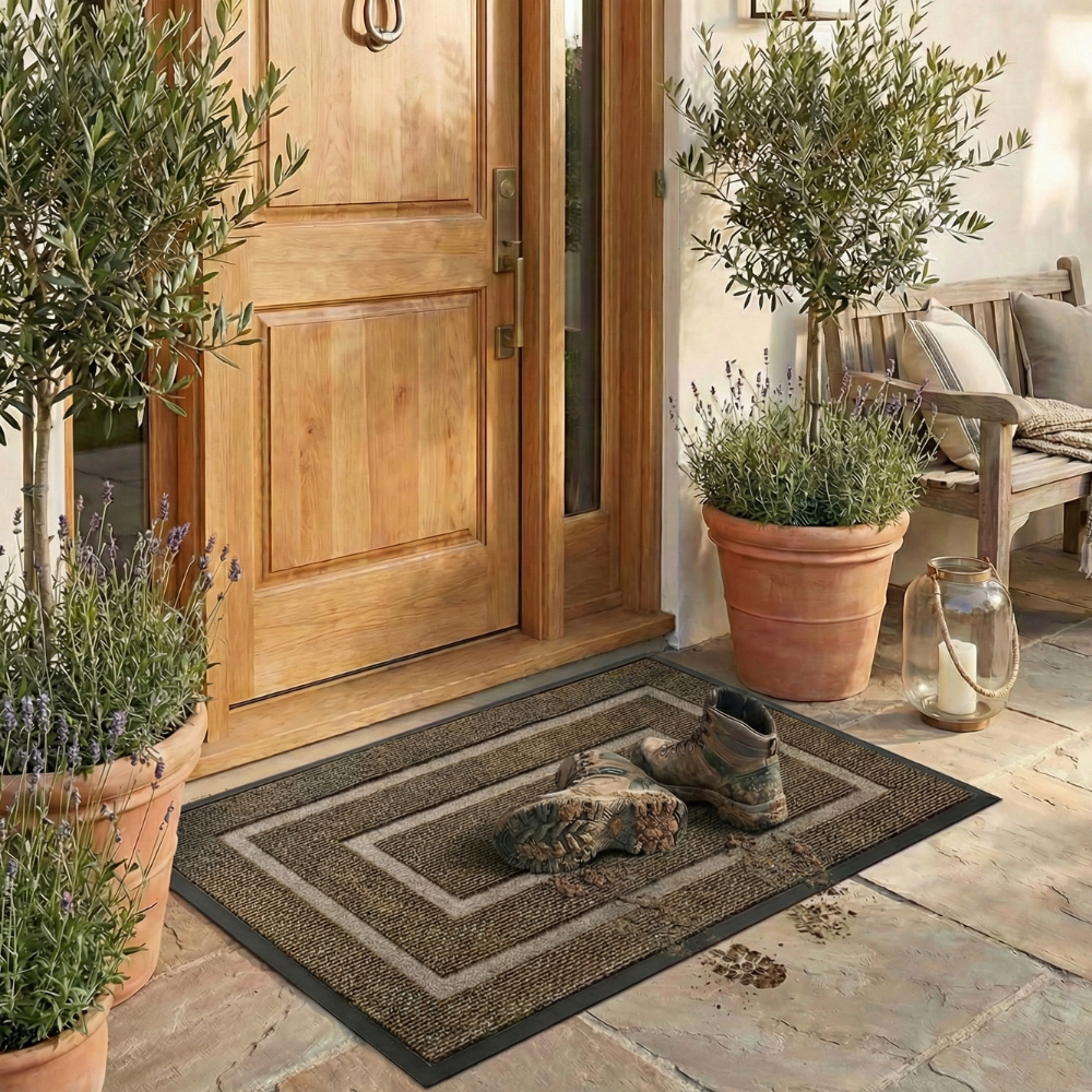 Non-slip rubber backed entrance door mat by BROKLEN – view 4