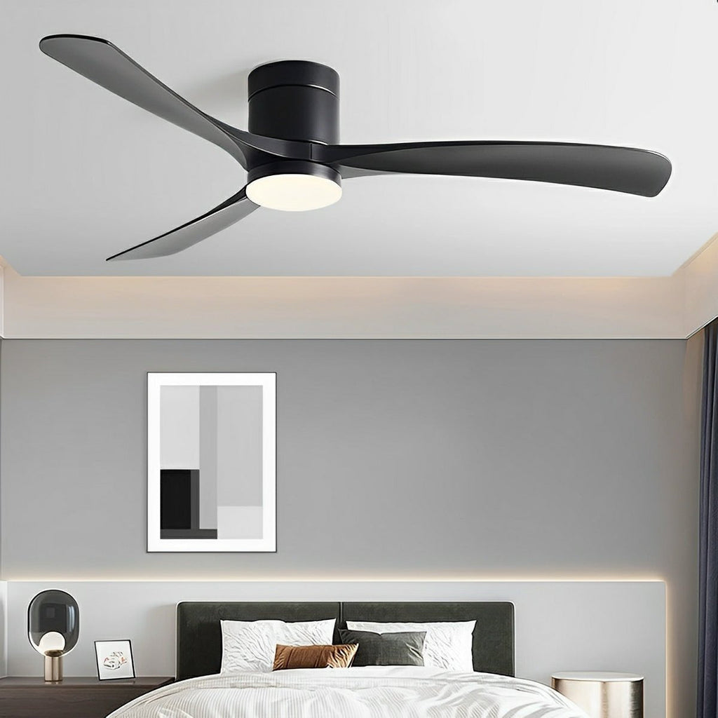 Minimalist ceiling fan with integrated LED light by BROKLEN – view 4